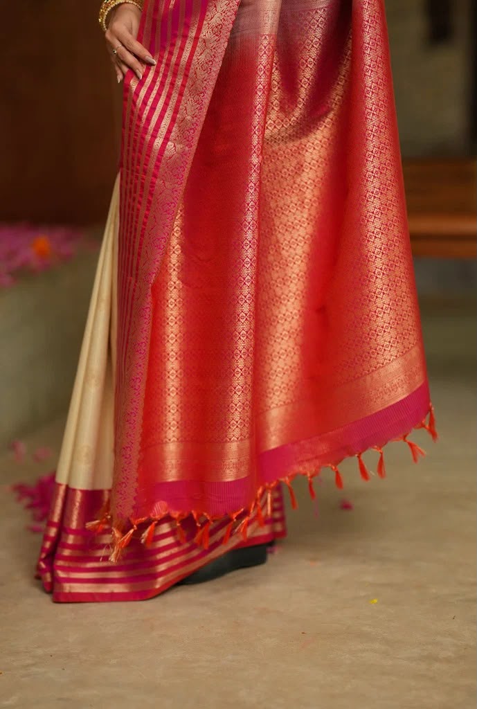 Ranya By Aab Art Silk Jacquard Border Saree 